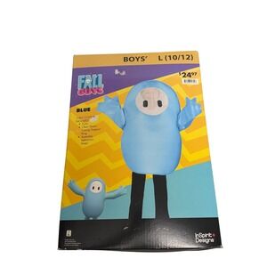 Fall Guys Blue Bean Child Costume Boys Large 10/12 InSpirit Designs Halloween